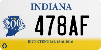 IN license plate 478AF