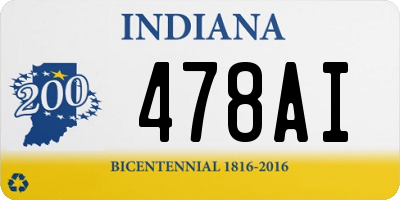 IN license plate 478AI