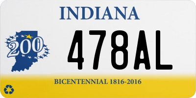 IN license plate 478AL