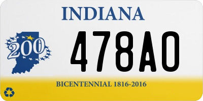 IN license plate 478AO