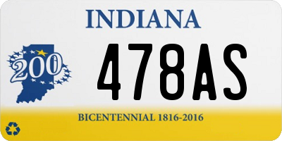 IN license plate 478AS