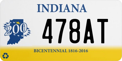 IN license plate 478AT