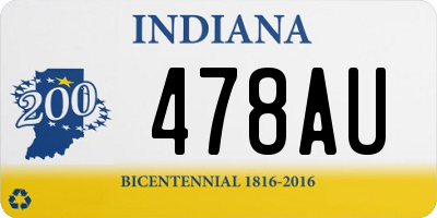 IN license plate 478AU