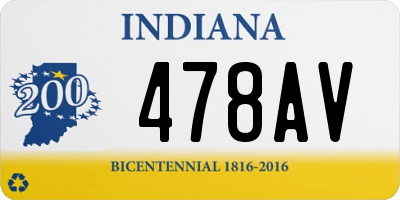 IN license plate 478AV