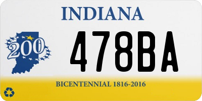 IN license plate 478BA