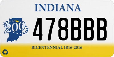 IN license plate 478BBB