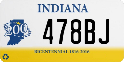 IN license plate 478BJ