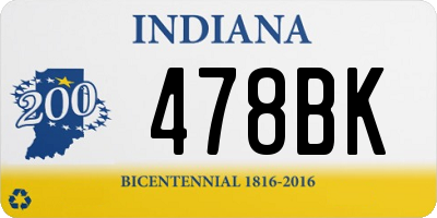 IN license plate 478BK