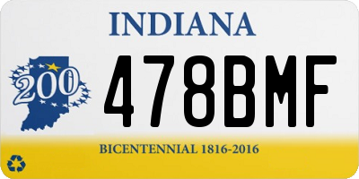 IN license plate 478BMF