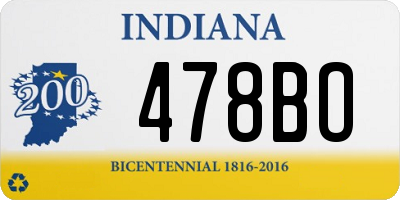 IN license plate 478BO