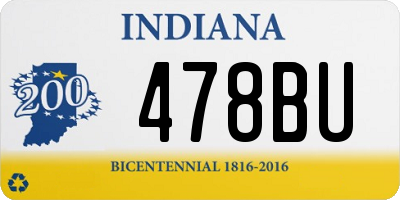 IN license plate 478BU