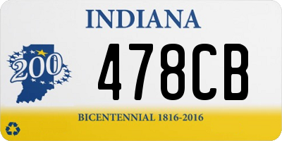 IN license plate 478CB