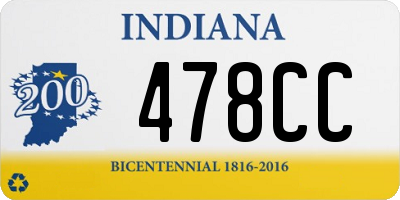 IN license plate 478CC