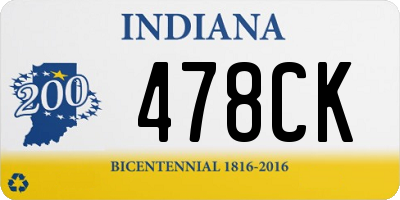IN license plate 478CK