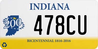 IN license plate 478CU