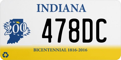 IN license plate 478DC