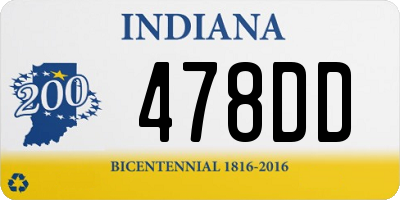 IN license plate 478DD