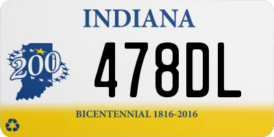 IN license plate 478DL