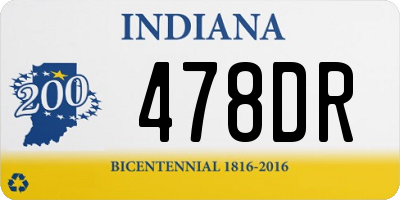 IN license plate 478DR