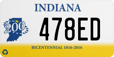 IN license plate 478ED