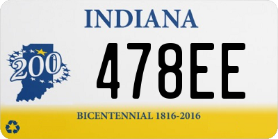 IN license plate 478EE