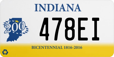 IN license plate 478EI