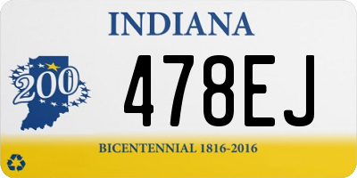 IN license plate 478EJ