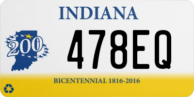 IN license plate 478EQ