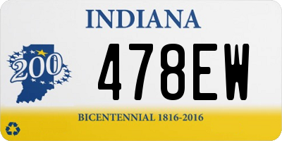 IN license plate 478EW