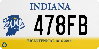 IN license plate 478FB