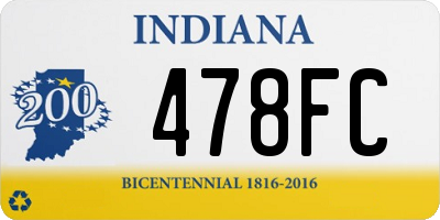 IN license plate 478FC