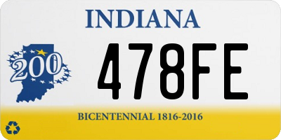 IN license plate 478FE