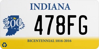 IN license plate 478FG