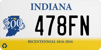 IN license plate 478FN