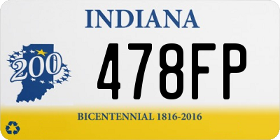 IN license plate 478FP