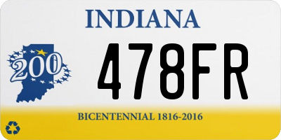 IN license plate 478FR