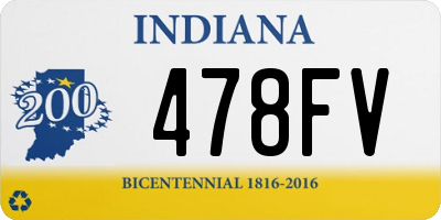 IN license plate 478FV