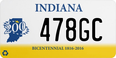 IN license plate 478GC