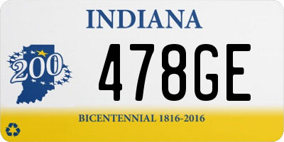 IN license plate 478GE