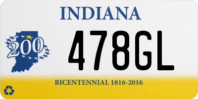 IN license plate 478GL