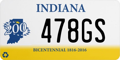 IN license plate 478GS