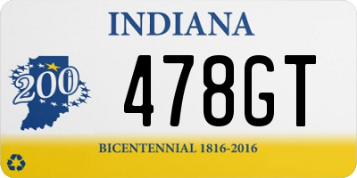 IN license plate 478GT