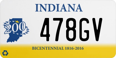 IN license plate 478GV