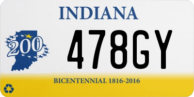 IN license plate 478GY