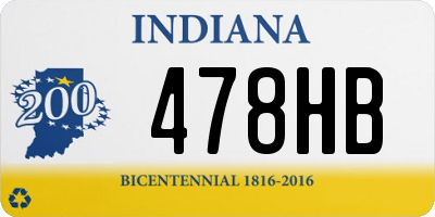 IN license plate 478HB