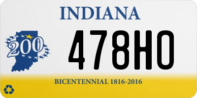 IN license plate 478HO