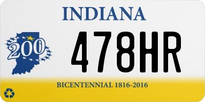 IN license plate 478HR
