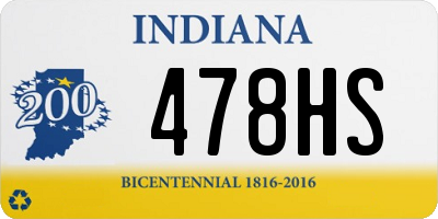 IN license plate 478HS