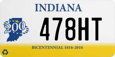 IN license plate 478HT