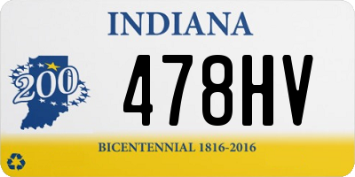 IN license plate 478HV